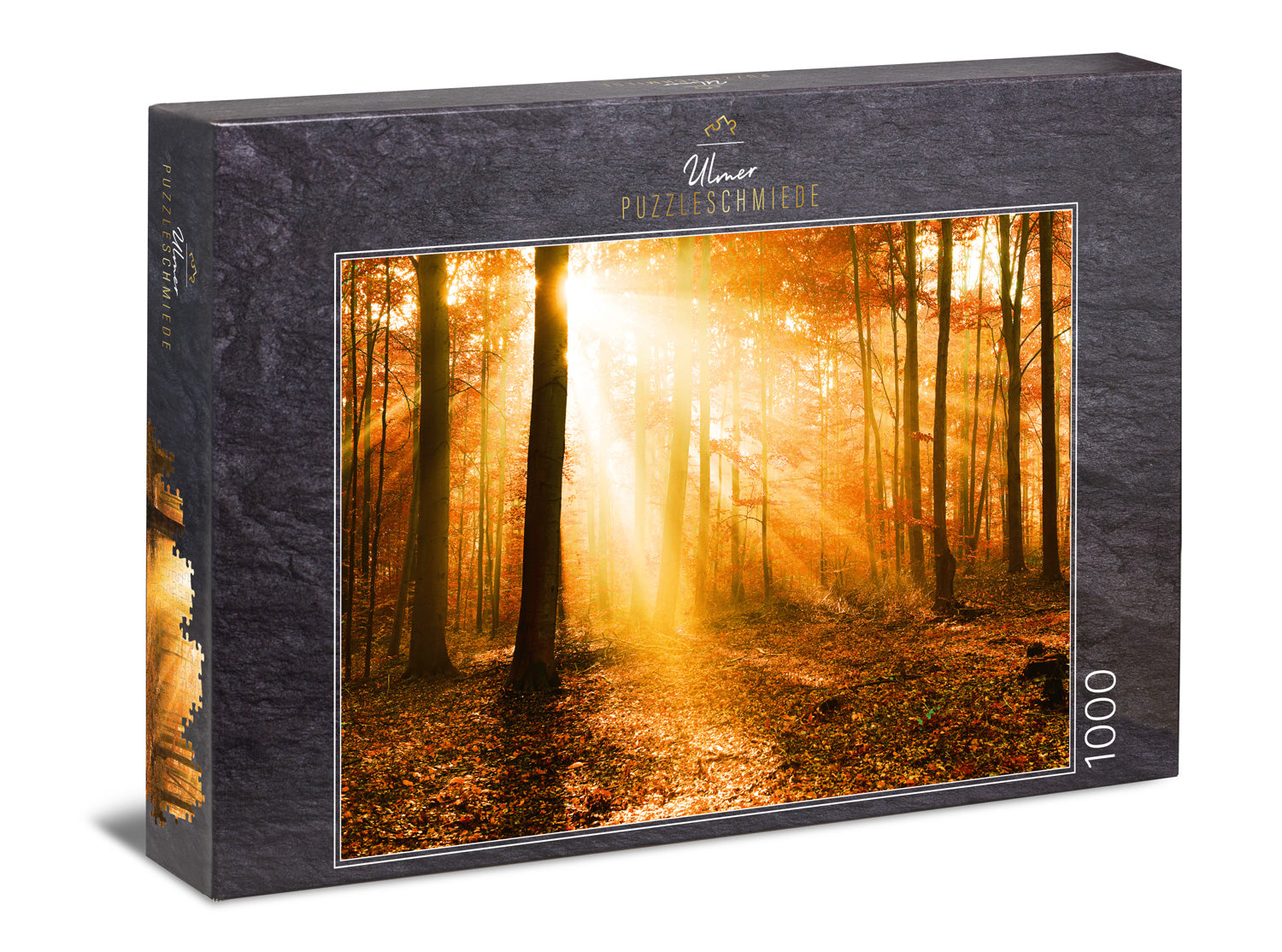 Flalivi 1000 Teile Puzzle "Herbstwald Mit Hirschfamilie" – Für Erwachsene, Mit Buchstaben-Rückseite
