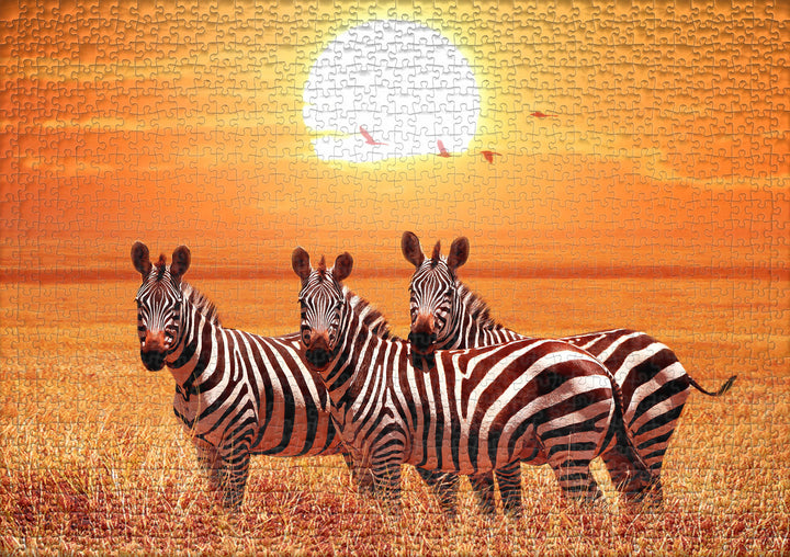 1000 Piece Puzzle "Under the African Sun"