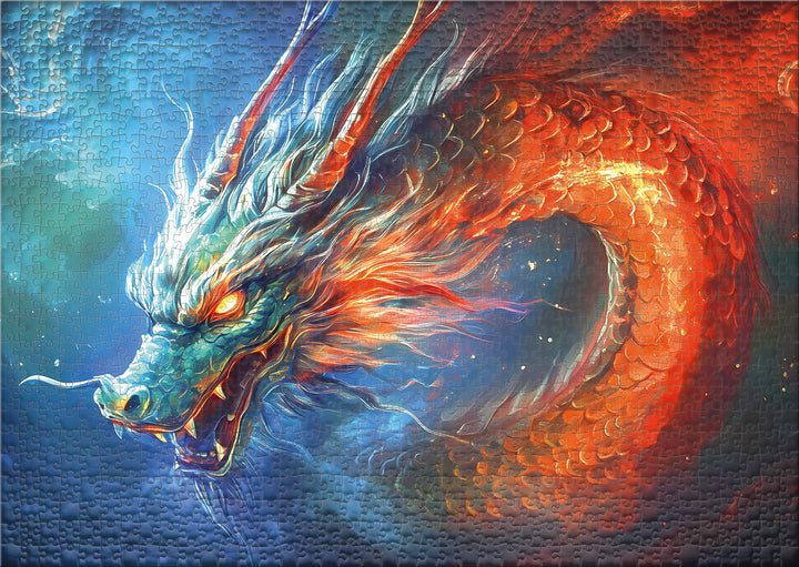 1000 Teile Puzzle „Drachenfeuer“