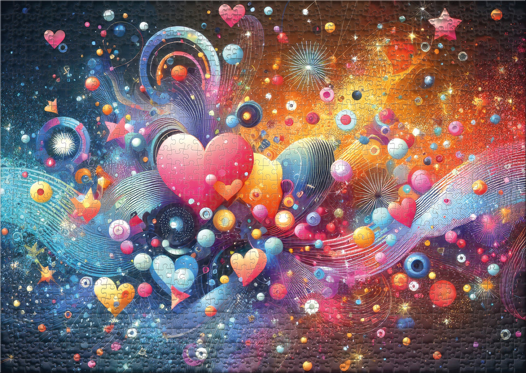 Herzpuzzle "Happiness“ mit 1000 Teilen