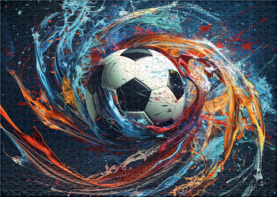 1000 Teile Fußball-Puzzle „Spin“