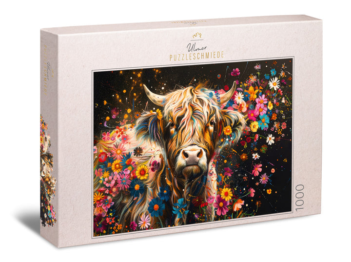 1000 Teile Puzzle „Flower Cow“