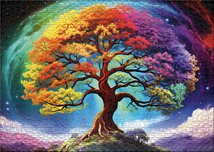 1000 Teile Puzzle „Rainbow-Tree"