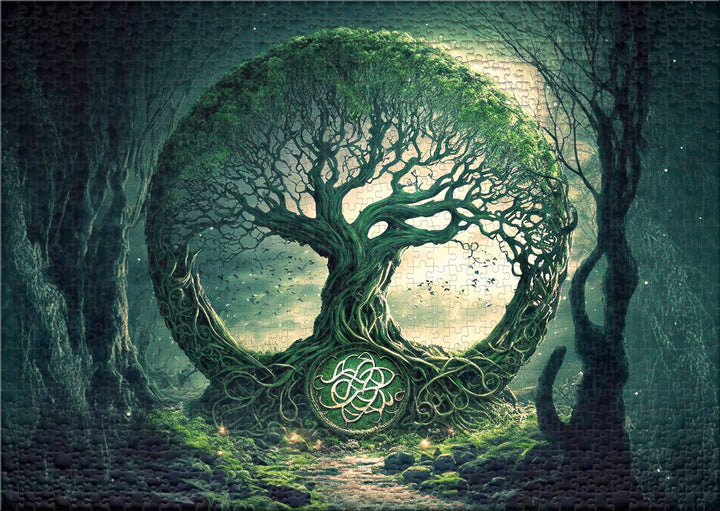 1000 Teile Puzzle "Alter Wald der Druiden"