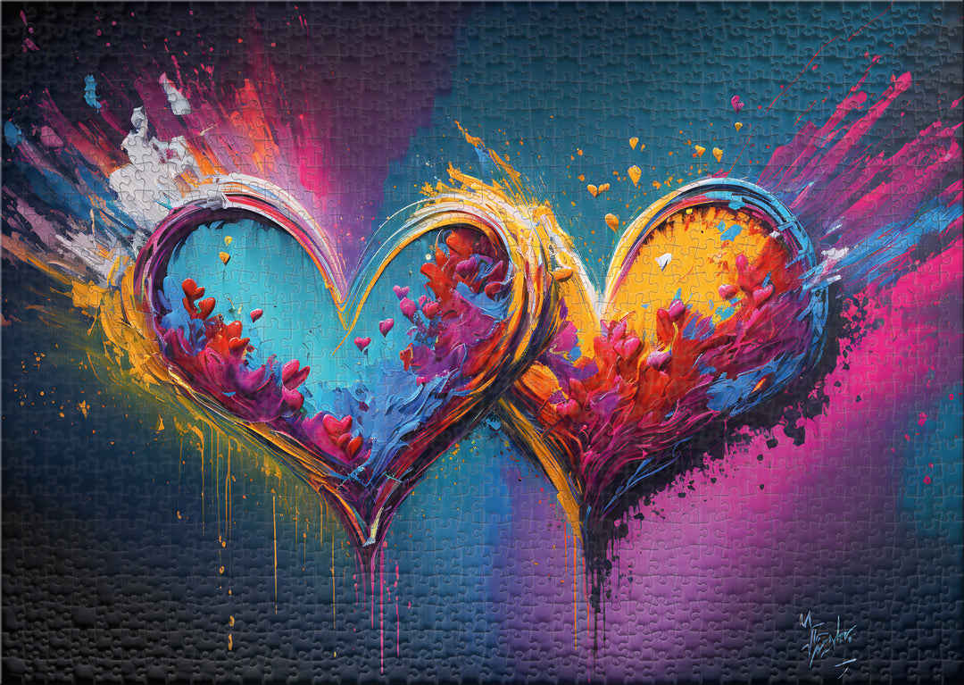 Herz-Puzzle 1000 Teile "Forever"