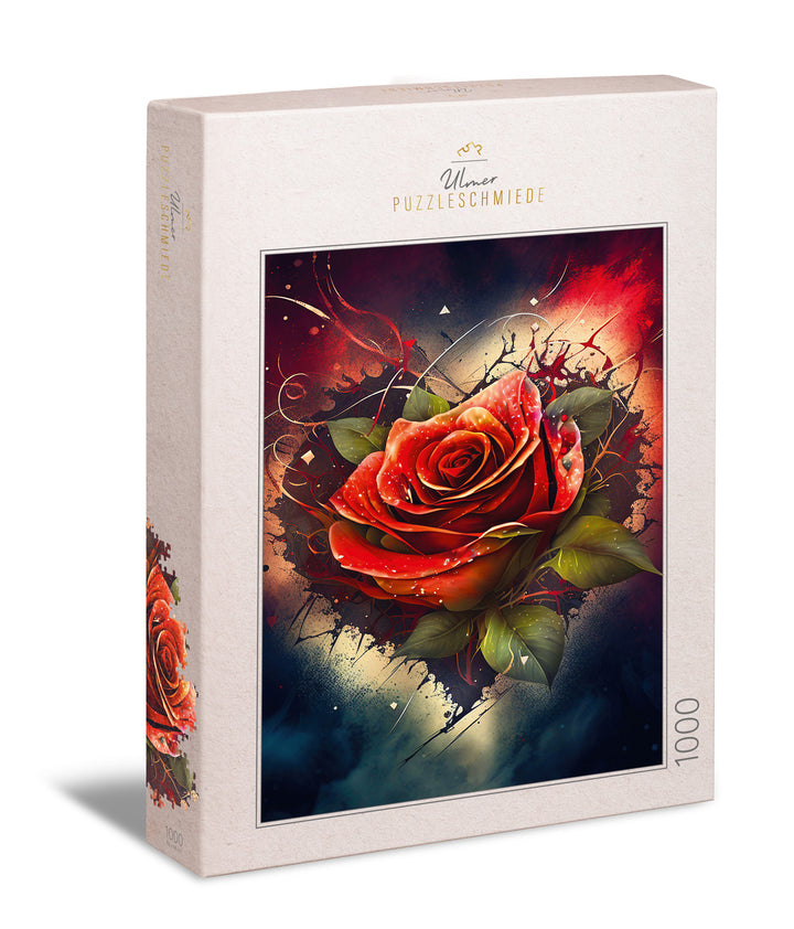 Puzzle da 1000 pezzi "Cuore di rosa"