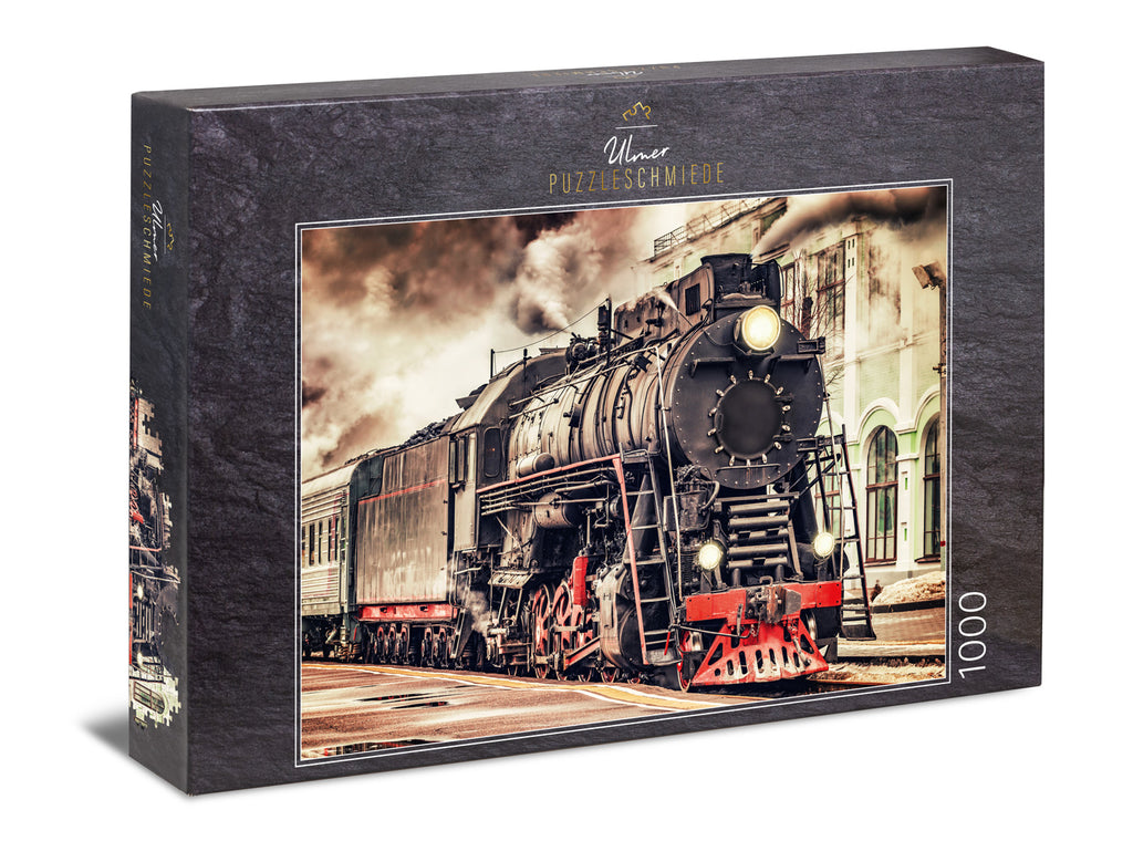 Hansepuzzle Lokomotive Puzzle 1000 Teile | 60x46 Cm, Mit Aufbewahrungsbox & Wiederverschließbarem Beutel
