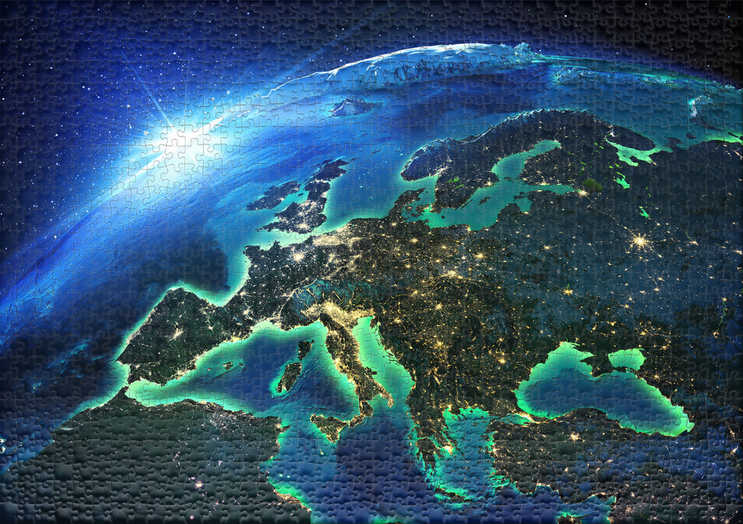 Weltraum-Puzzle 1000 Teile "Lights of Europe"