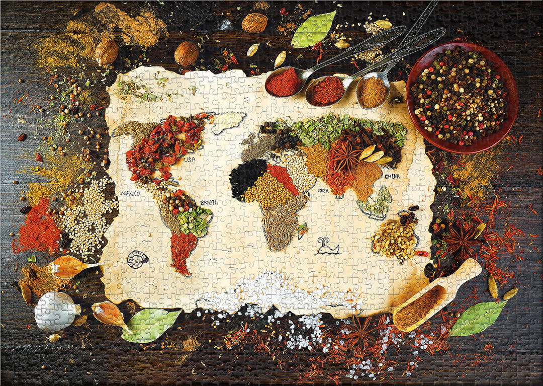 Puzzle Weltkarte 1000 Teile "Taste the World"