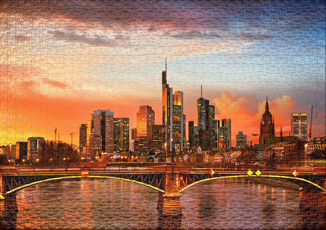 Puzzle 1000 Teile "Frankfurt Skyline"