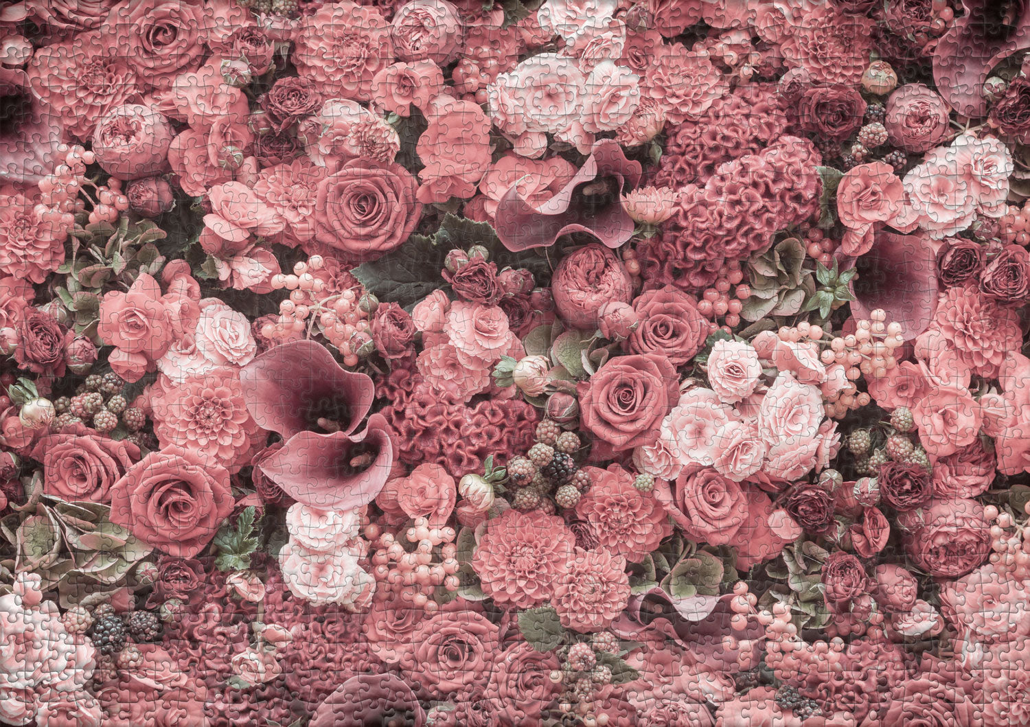 1000 Teile Blumenpuzzle Für Erwachsene – Rosen-Kunst Zum Zusammenlegen & Als Wanddeko