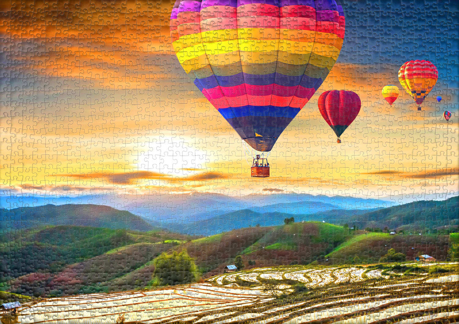 Cobble Hill 1000 Teile Puzzle – Heißluftballons, Mit Leinenposter – Hergestellt In USA, Umweltfreundlich