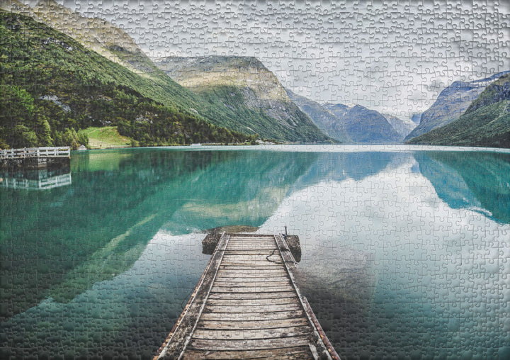 Puzzle 1000 Teile "Stilles Norwegen"