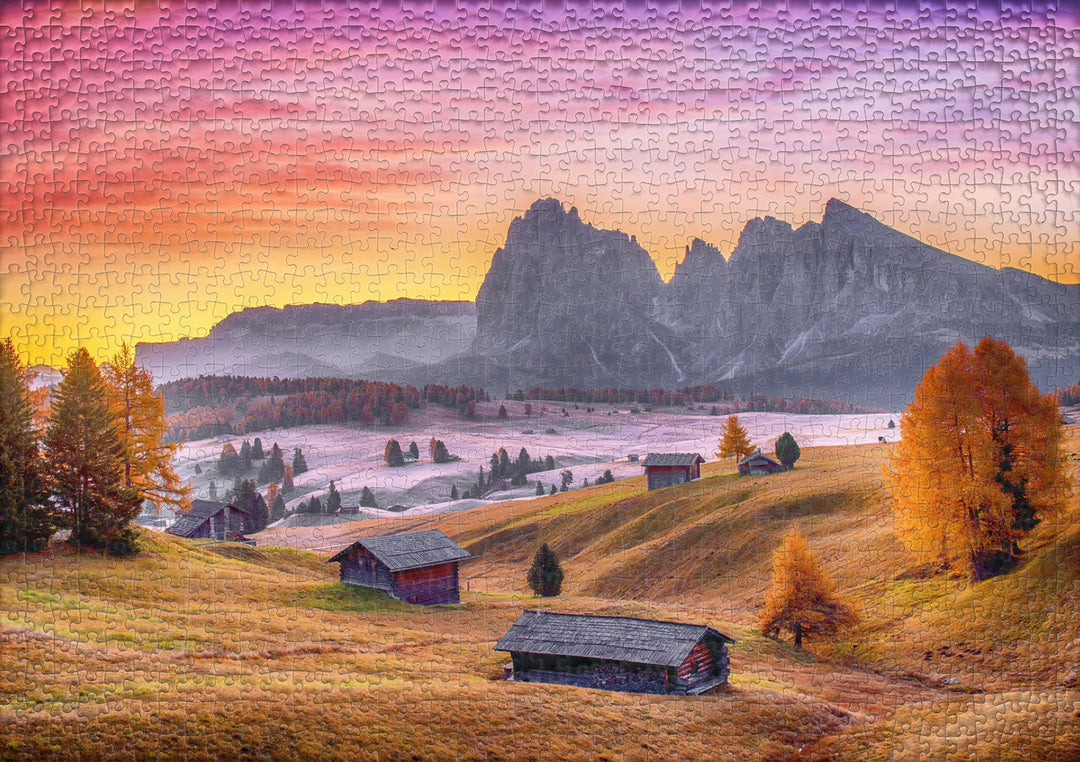 Puzzle 1000 Teile "Seiser Alm"