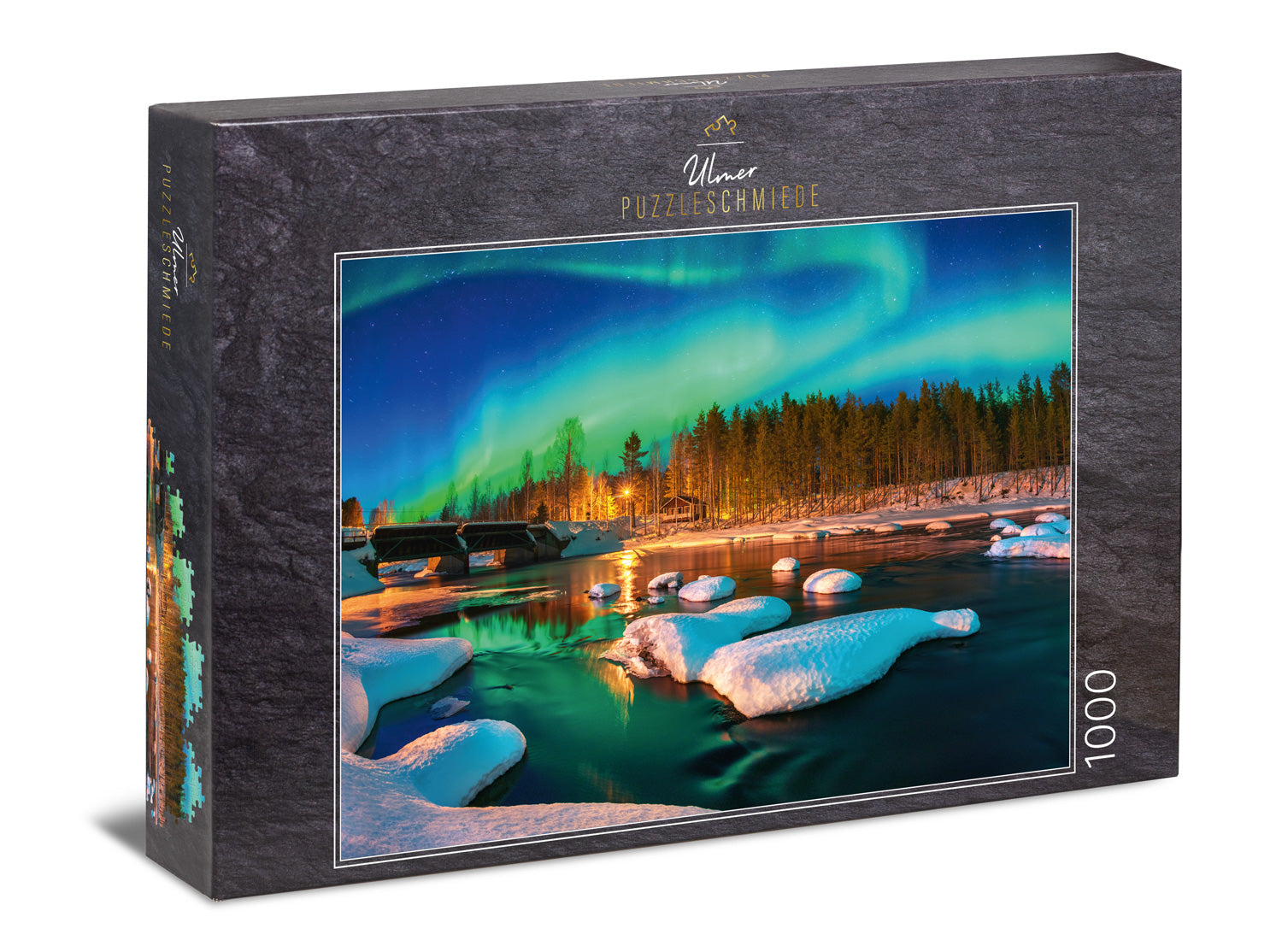 Hansepuzzle Aurora Borealis Puzzle 1000 Teile – Natur-Motiv 60x46 Cm, Inkl. Kartonbox & Wiederverschließbarem Beutel