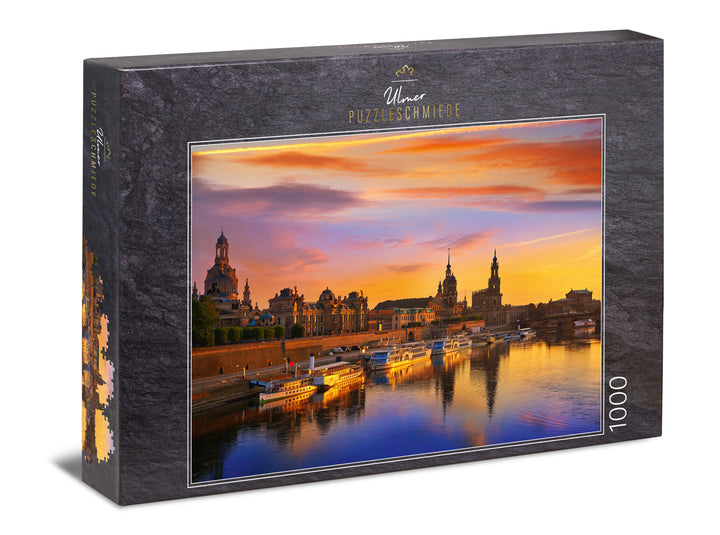 Puzzle 1000 Teile "Dresden am Abend"