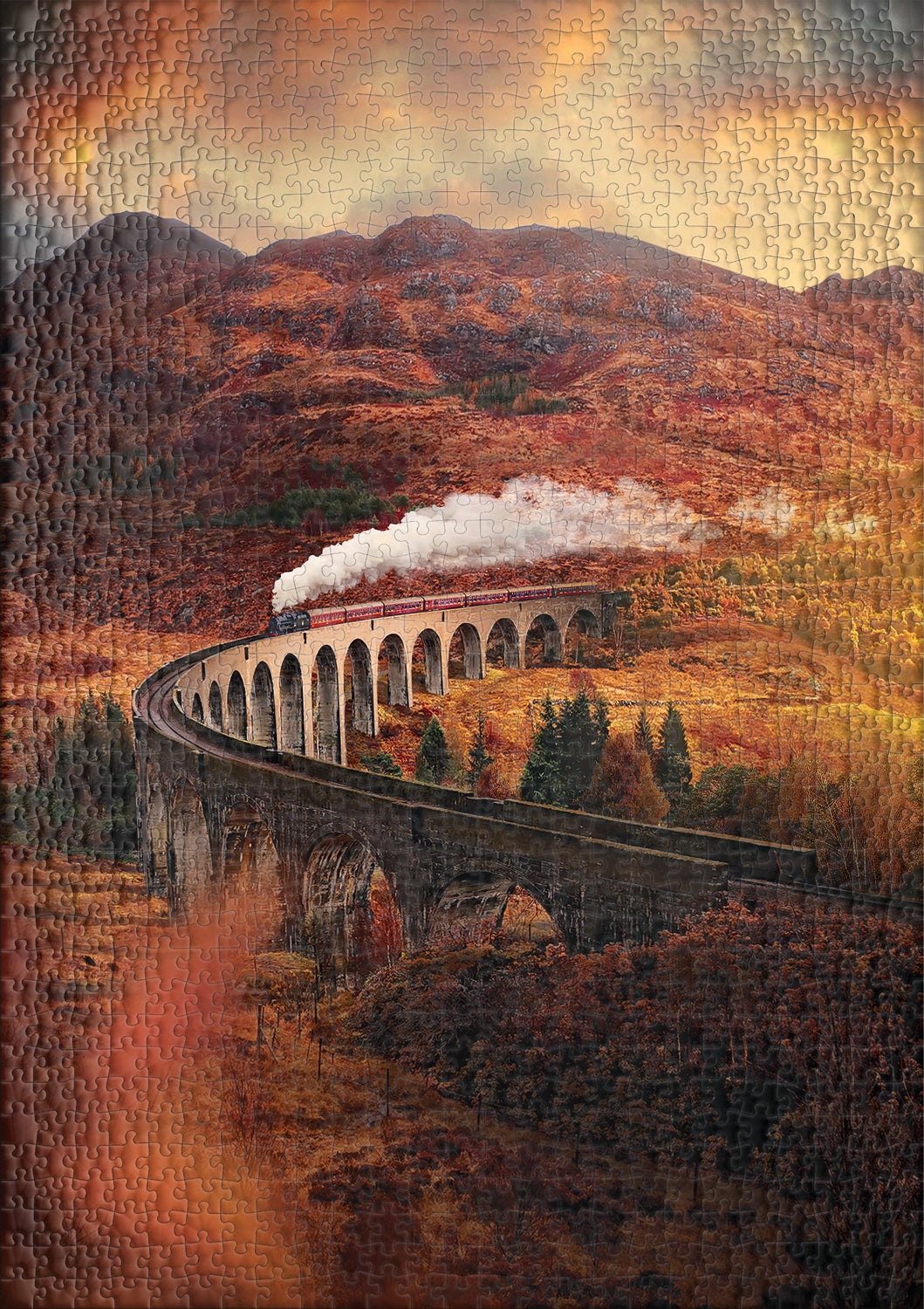 Eisenbahn-Puzzle 1000 Teile "Glenfinnan-Viadukt"