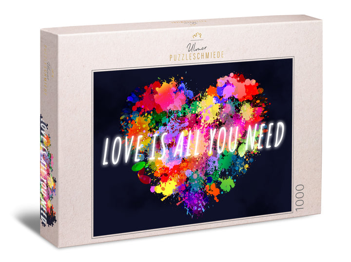 Herz-Puzzle 1000 Teile "Love is all you need"