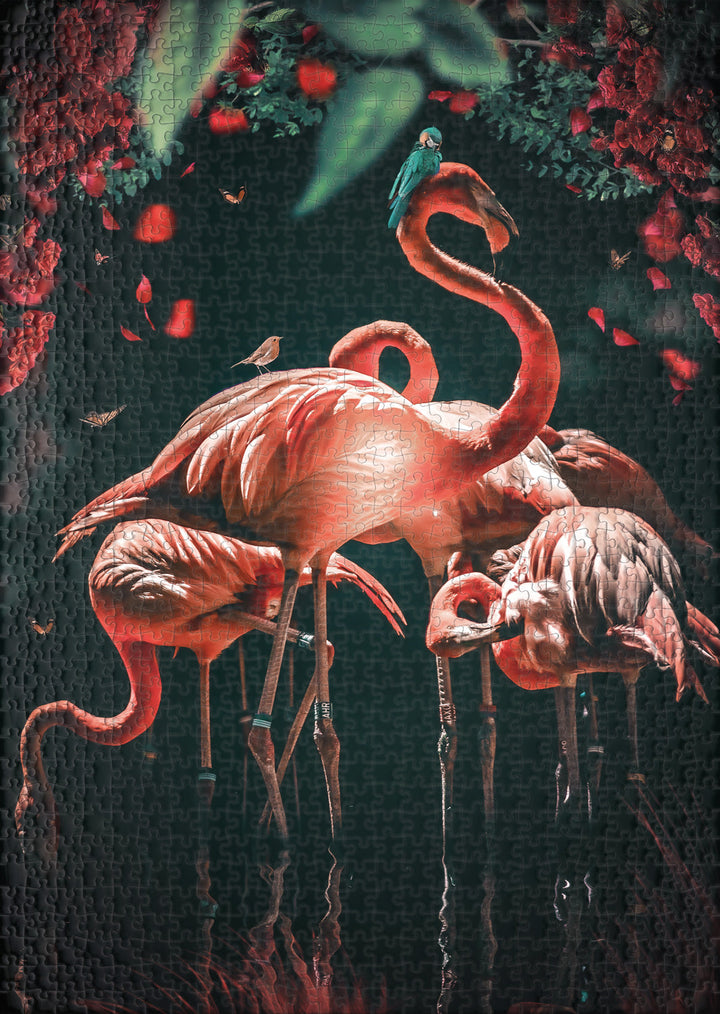 Puzzle 1000 Teile "The Flamingo Show"