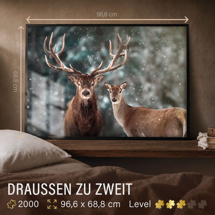 Puzzle 2000 Teile "Draussen zu zweit"