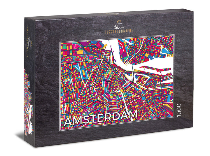 Puzzle 1000 Teile "Road Map Amsterdam"