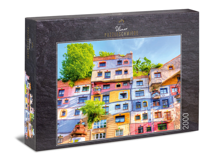 Puzzle 2000 Teile "Hundertwasserhaus"