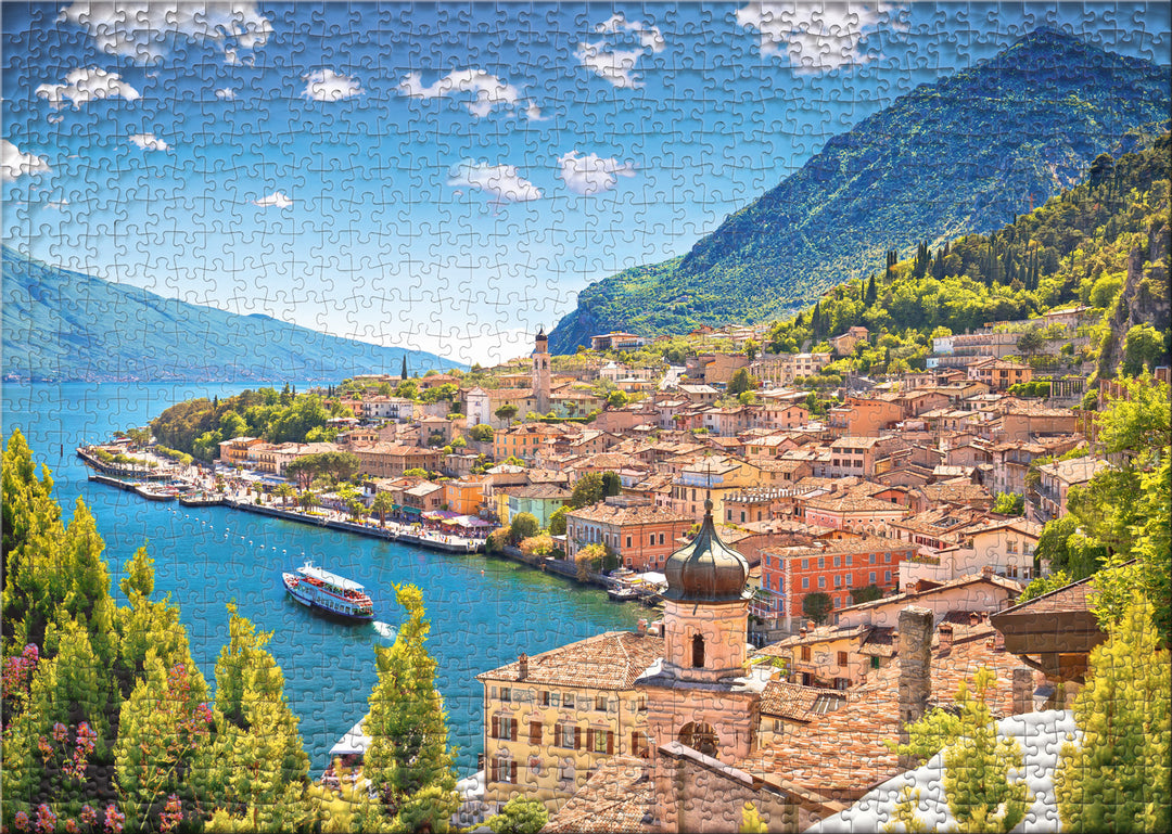 1000 Teile Puzzle Motiv nach eigener Wahl bereits gerahmt, weiß