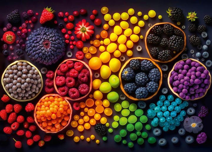 Puzzle 2000 Teile "Rainbow Fruits"