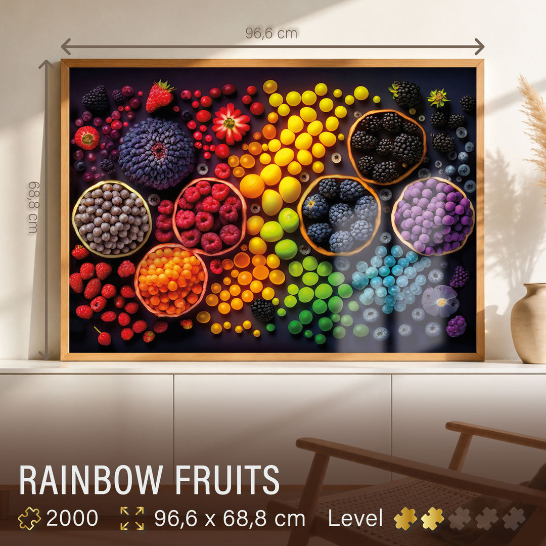Puzzle 2000 Teile "Rainbow Fruits"