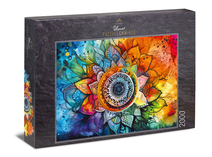 Puzzle 2000 Teile "Regenbogen-Mandala"
