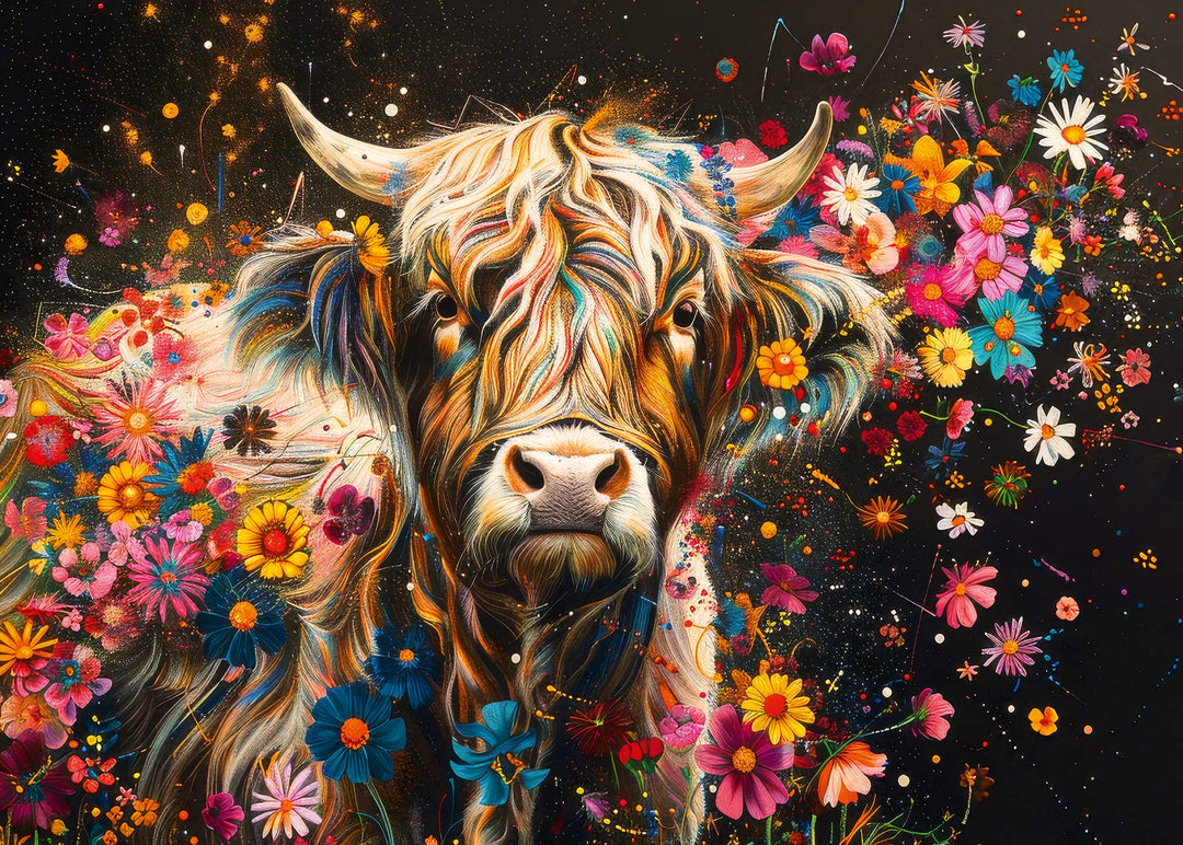 Puzzle 2000 Teile "Flower Cow"
