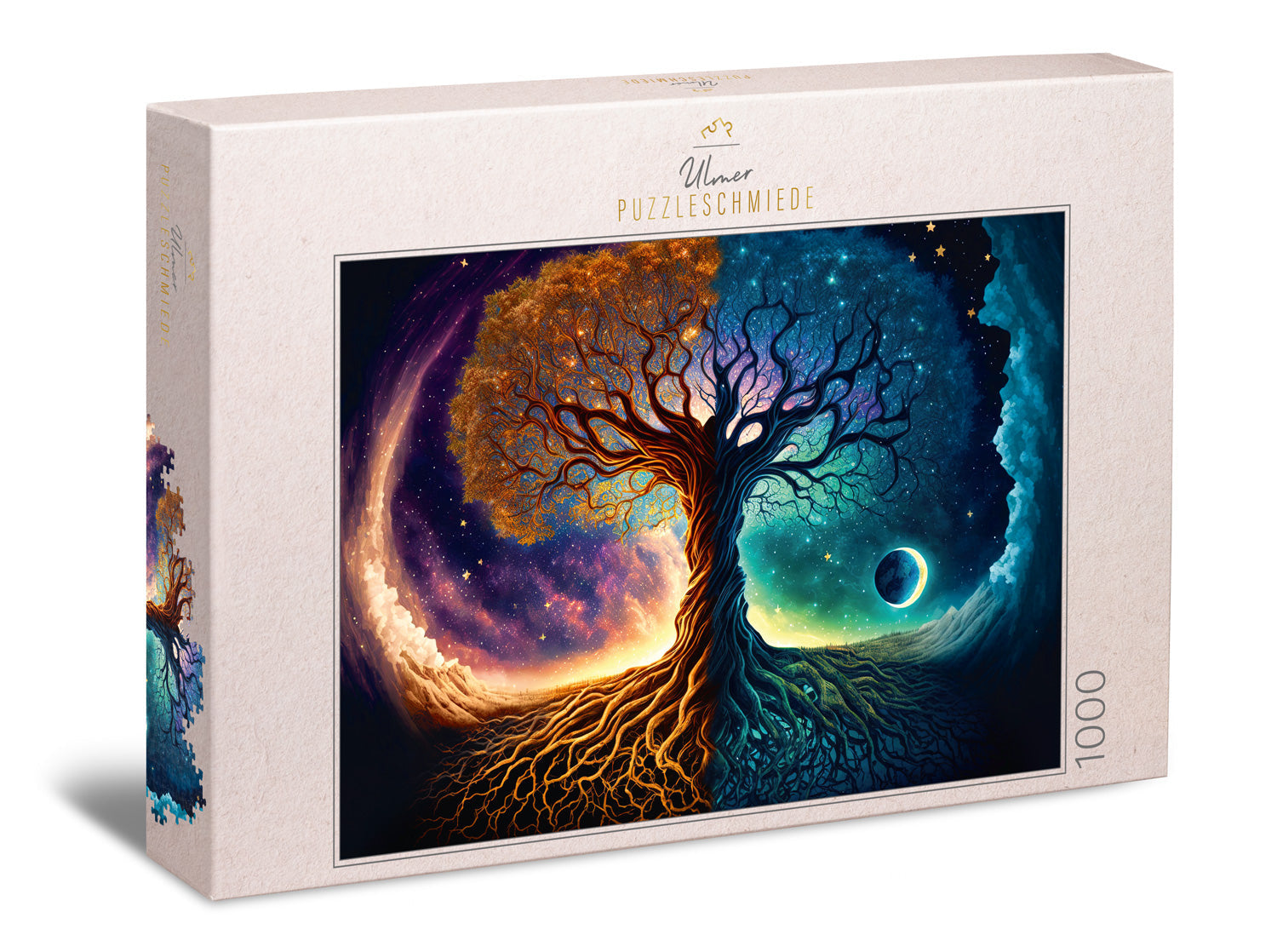 Baum Des Lebens Puzzle – 1000 Teile Für Erwachsene, 60,7x60,7 Cm, Fantasy-Design Mit Blumen & Schmetterlingen
