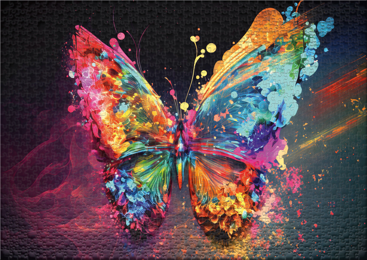 Schmetterlings-Puzzle 1000 Teile, Mosaik-Design, 60,6x60,6 Cm – Herausforderndes Puzzle Für Erwachsene