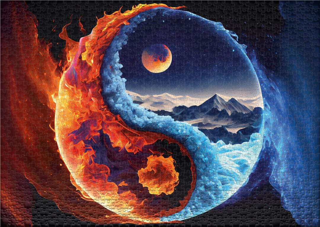 Puzzle 1000 Teile "Fire and Ice"