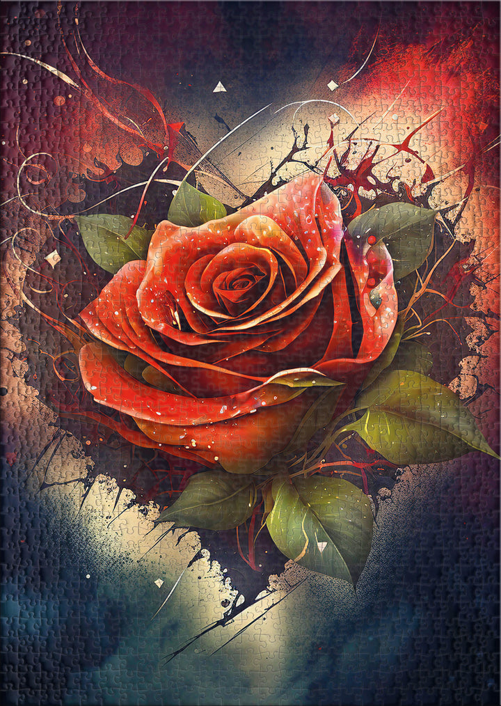 1000 Teile Puzzle "Rosenherz"
