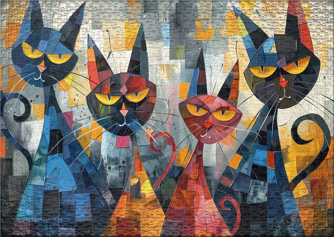 "Geschlossene Gesellschaft" - Katzen-Puzzle 1000 Teile