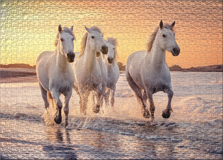 Puzzle 500 Teile "Camargue-Pferde"