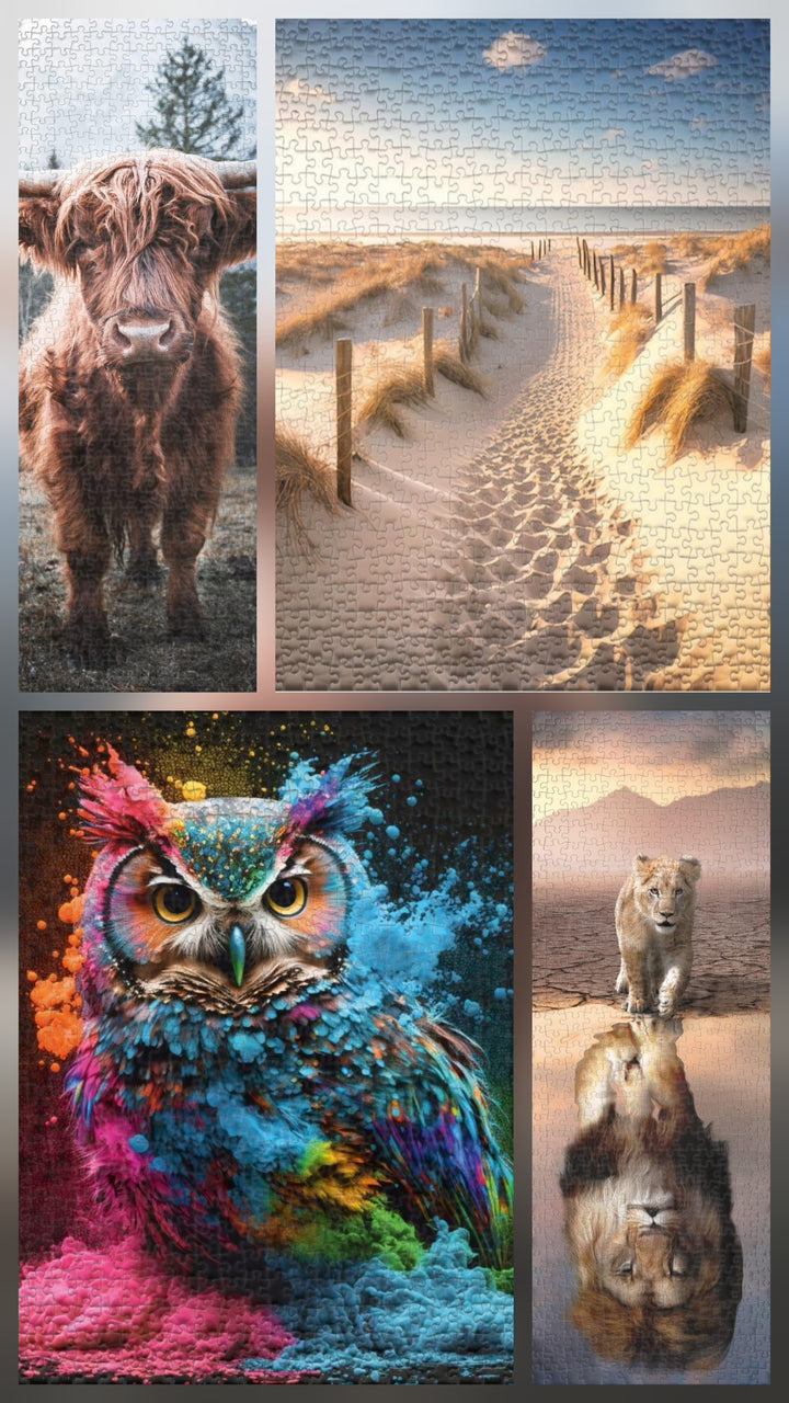 4 x 1000 Teile Puzzle - Aktionsprodukt - "Testen"